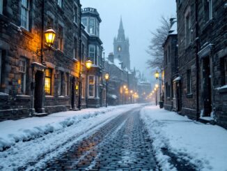 Scenic view of Aberdeen in winter with AI tools
