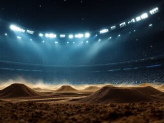 Young motocross riders preparing for Arenacross in Aberdeen