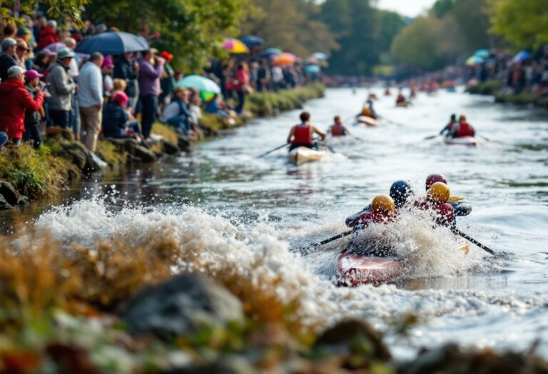 Competitors racing in the Aberdeen Boat Race anniversary event