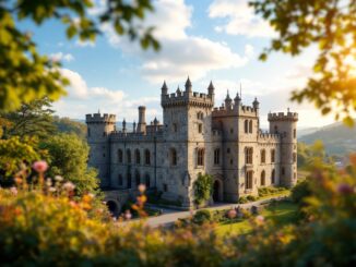 Armadale Castle surrounded by lush greenery