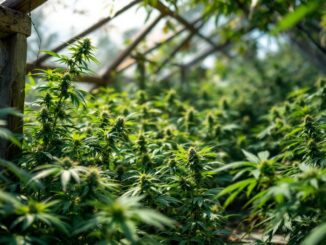 Cannabis plants growing in Aberdeenshire