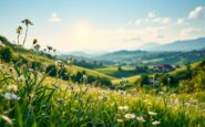 Protest against quarry in beautiful rural landscape