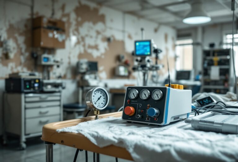 Aging medical equipment in a Scottish hospital