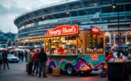 Emma Williamson serving delicious food from her food truck