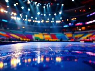 Luke Littler and Jonny Clayton competing in UK Open semi-final