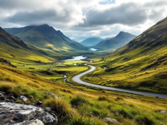 Scenic view of North Coast 500 showcasing local landscapes