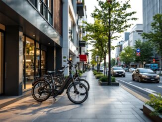 Police officers inspecting illegal e-bikes in Elgin