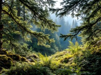Capercaillie maschio in habitat naturale scozzese