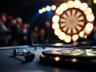 Exciting moment from the UK Open darts final match