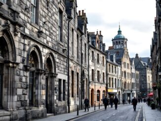Scenic view of Aberdeen's coastline and architecture