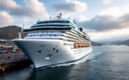 Cruise ships docked in Invergordon harbor