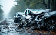 Emergency services at a multi-vehicle crash site near Inverness