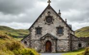 Historic church along the scenic NC500 route in Scotland