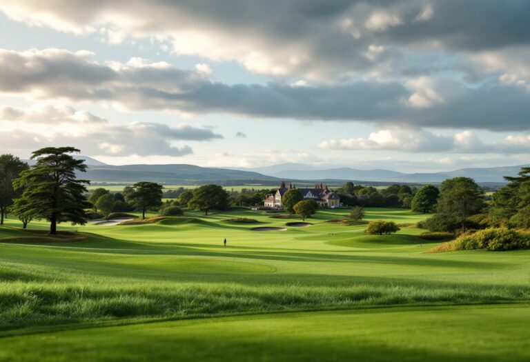 Stunning view of Murrayshall Estate in Scotland
