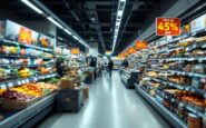 Clienti affollano Marks and Spencer Food Hall in chiusura