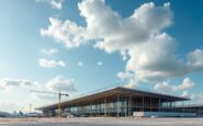 Rendering of new airport terminal in Orkney