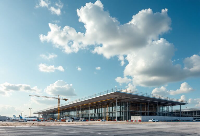 Rendering of new airport terminal in Orkney