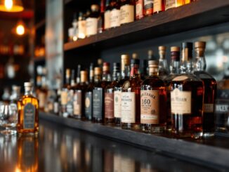 Interior of a new whisky bar in Aberdeen