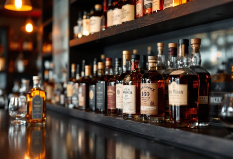 Interior of a new whisky bar in Aberdeen