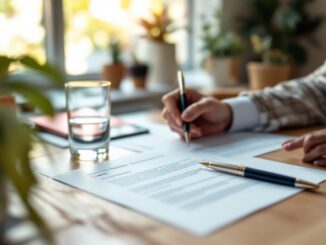 An adult reviewing Power of Attorney documents