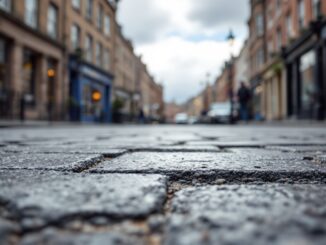 Progetto di pavimentazione in granito su Union Street ad Aberdeen