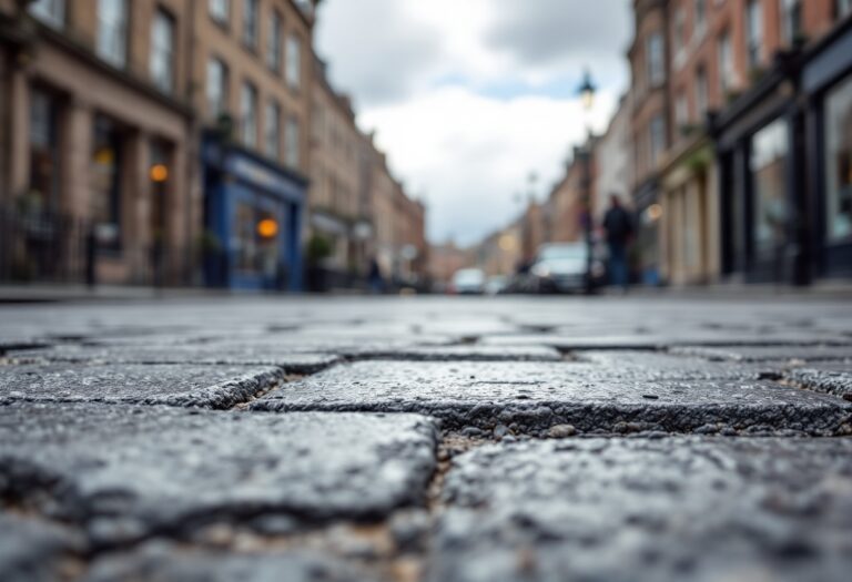 Progetto di pavimentazione in granito su Union Street ad Aberdeen