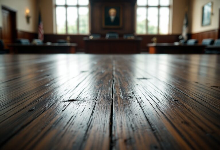 Courtroom scene highlighting serious crimes in the north-east