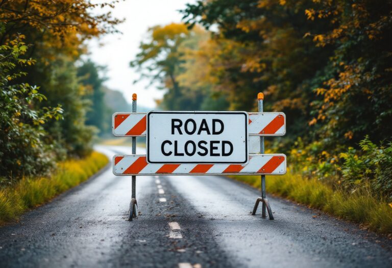 Scene of traffic disruption on B9077 South Deeside Road
