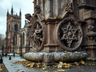 Damage caused by vandalism at Inverness Cathedral