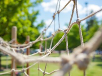 Whin Park climbing net area post-inspection