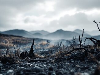 Wildfires burning across the Isle of Skye landscape