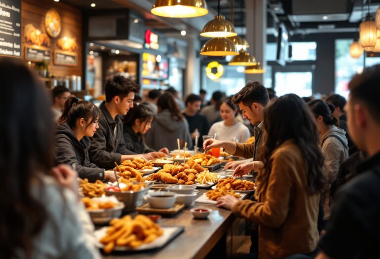 Crowd at the new Wingstop location in Aberdeen