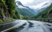 Scene of A82 road closure due to a serious accident