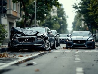 High-value cars damaged in Aberdeen crash scene