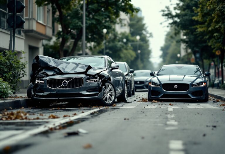High-value cars damaged in Aberdeen crash scene