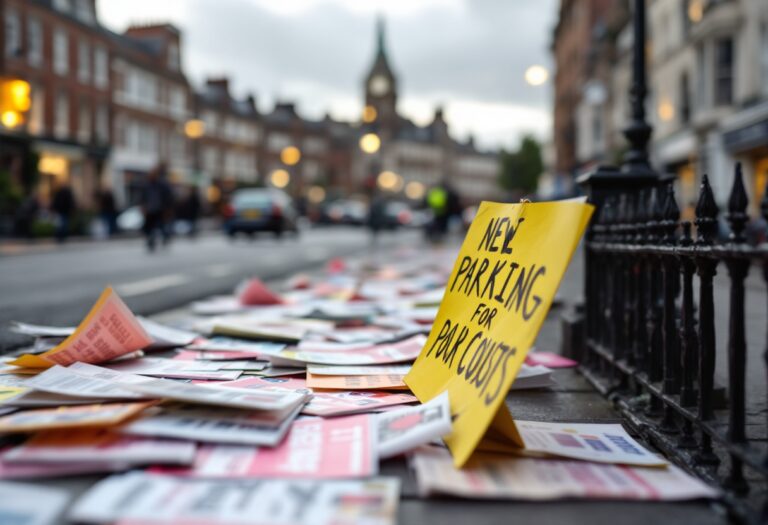 Protest against parking charges in Inverurie, Aberdeenshire