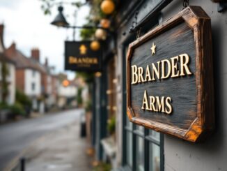 Brander Arms pub in Lossiemouth, closed and abandoned