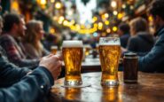 Celtic fans enjoying a lively pub event together