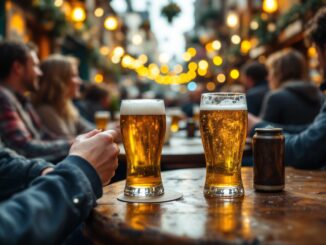 Celtic fans enjoying a lively pub event together