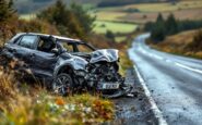 Emergency services at the scene of A96 vehicle crash