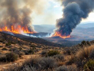 Firefighters battling a gorse fire in Newtonhill area