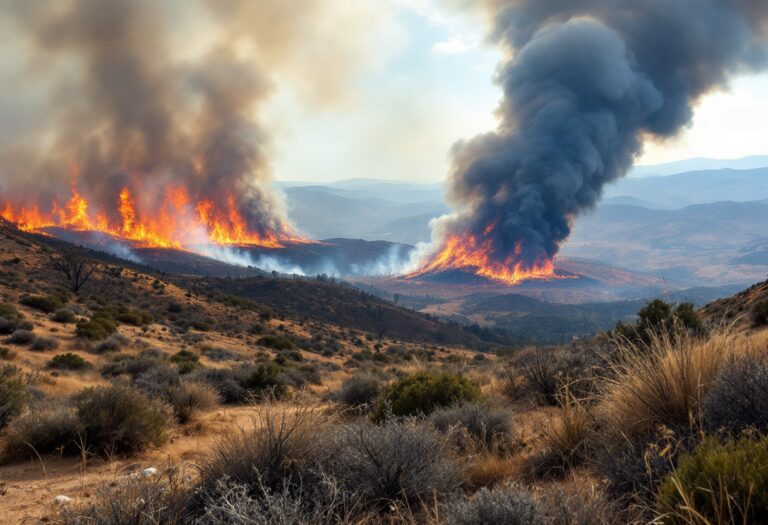 Firefighters battling a gorse fire in Newtonhill area