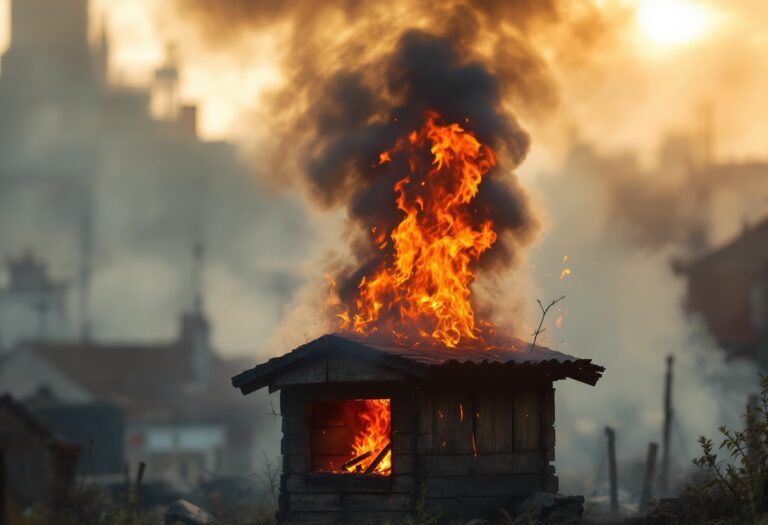 Firefighters extinguishing a shed fire in Bridge of Don