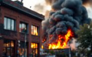 Incendio vicino alla stazione di polizia a Bucksburn