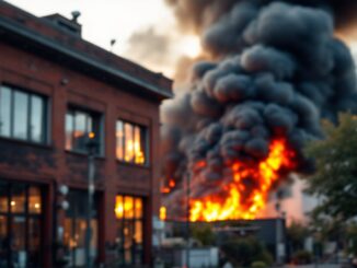 Incendio vicino alla stazione di polizia a Bucksburn