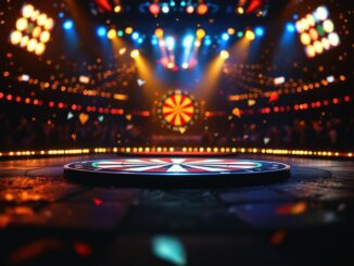 Giocatori di freccette in azione al PDC Premier League ad Aberdeen