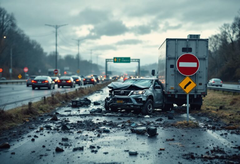 Scene of pedestrian crash causing A9 disruption in Tain