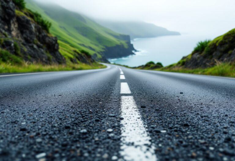 Porsche speeding on the scenic NC500 road