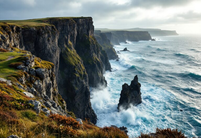 Emergency responders at Aberdeenshire cliff rescue site