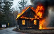 Fire crews battling a large house fire near Glenuig